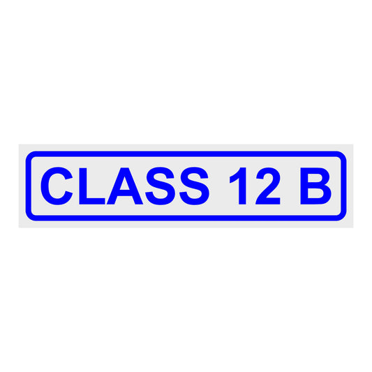 White/Blue Door Name Plate