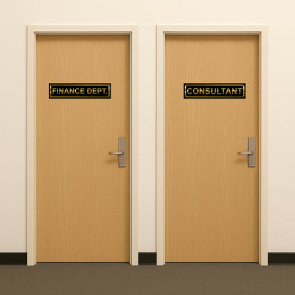 Door Name Plate | Golden